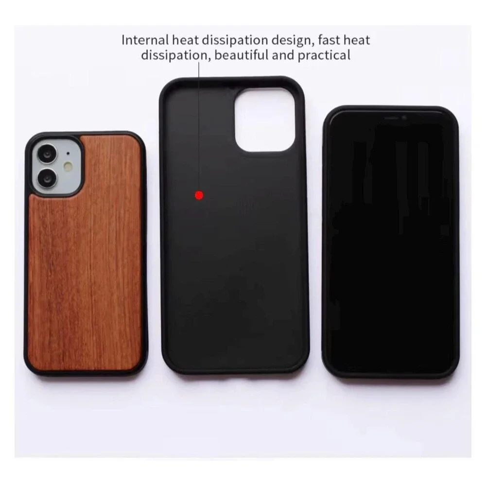 Custom Laser Engraved Wood Backing Phone Case For The Iphone 17 Pro